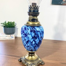 Lampe à huile ancienne verre