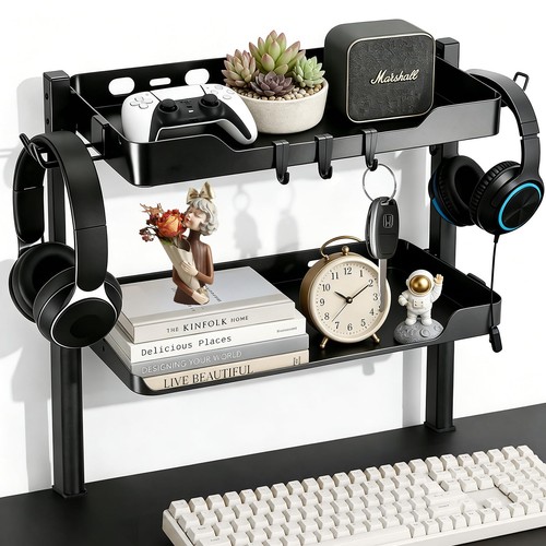 Tier clamp desk shelf - 2-tier,