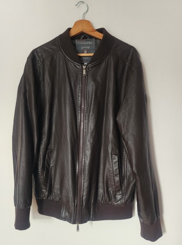 Blouson aviateur coton - et, cuir