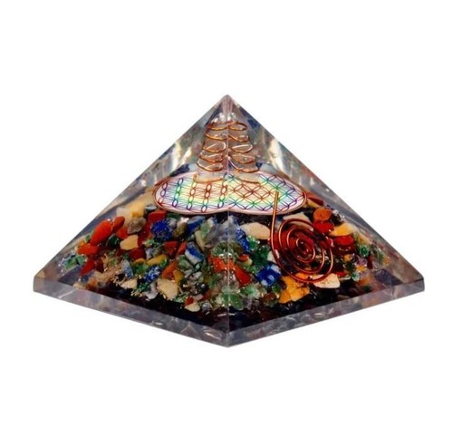 Pyramide orgonite fleur de - orgonite,