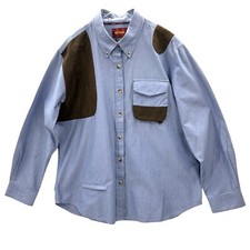 EUC Braeval Shirt Blue Brown Shooting Tiera Shetland Flannel Gun Club Hunting XL