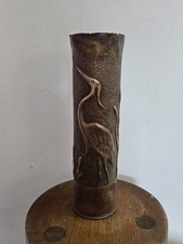 Douille obus sculpté Art Populaire ww1 ww2 artisanat tranchée no casque