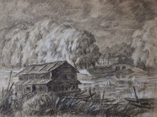 Louis Dupuis (1862-1951) (288) - fusain - Meaux