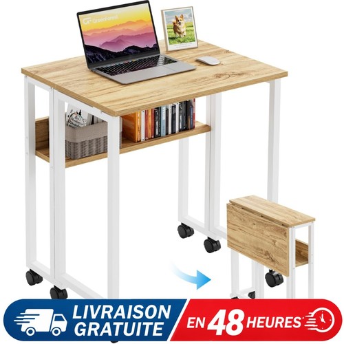 Bureau pliable roulettes - à,
