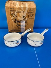 2 Casserole Faitout vintage Provincial Bouquet 1987 JMP STONEWARE TBE