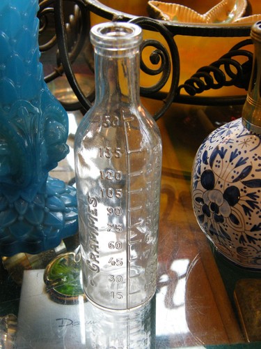 Biberon gradué verre ancien - biberon,