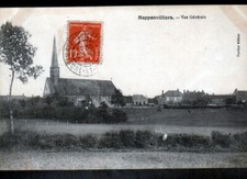 HAPPONVILLIERS (28) CATTLE in PRAIRIE, VILLAS & CHURCH SAINT-PIERRE in 1913