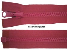 YKK Fermeture Éclair,28 "/ 71CM,Rose Vif ,Réversible Tirette,Gros Dents,Open