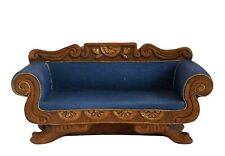Vintage Blue Empire Settee Stone Critters Sofa Couch 1997 House United Design Co