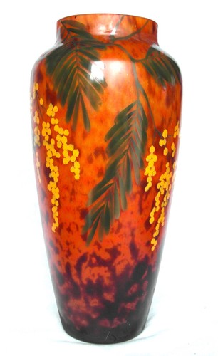 Gros vase daum - gros, mimosas