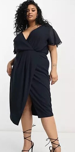Robe midi chiffon - robe, manches