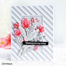 Metal Cutting Dies Stripe Frame Background Scrapbooking Paper Card Stencil Mold