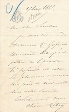 music composer Olivier MÉTRA letter autograph signed clarinet Grafeuille