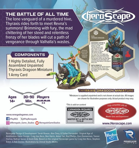 Heroscape thyraxis dragoon age - thyraxis,
