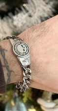 Stainless Bracelet Harley Skull Willie G Davidson Unisex Sportster Glide 9’’
