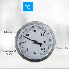 Thermomètre métal or