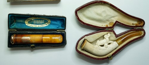 Ancien fume cigarettes ambre - ancien,