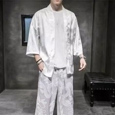 Hommes Peignoir Satin Haut