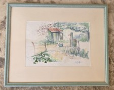 Tableau - Aquarelle signée H