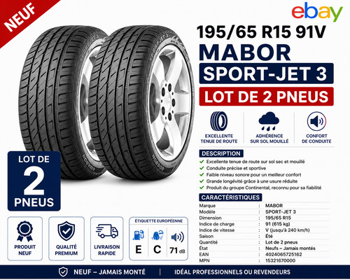 Lot pneus mabor sport - pneus, sport-jet