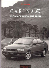 Toyota Carina E Press Comments 1992-1993 UK Market Foldout Sales Brochure