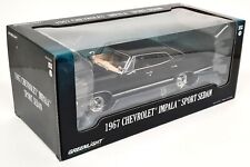 Greenlight 1/24 Echelle Moulé 1967 Chevrolet Impala Sport Berline - Noir 84035