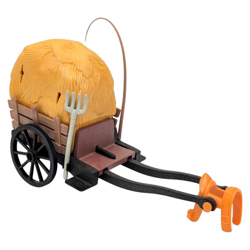 Playmobil chariot marron foin