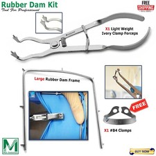Pince digues en caoutchouc Rubber Dam Kit B4 Brinker Clamps Forceps Dental Frame