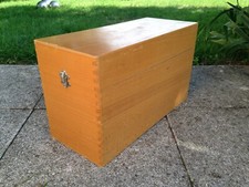 CAISSE / BOITE de métier / COFFRE EN bois  rangement fiche cartes recettes