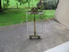 ancien cadre photo verre biseauté et bronze  14 cm