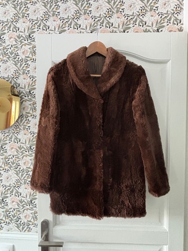 Manteau fourrure vison - fourrure, marron