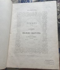 ca.1847 JEAN-HENRI RAVINA Opus 14 French PIANO MUSIC BOOK by Mme. C. Cendrier