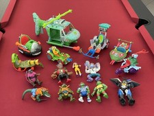 90s Playmates Articulated NINJA Turtles and Vehicles Action Figure Toy Lot