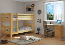 Lit superposé séparable "de luxe" pin massif 90x200, accessoires sélectionnables