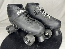 Epic Skates Super Nitro Indoor/Outdoor Black Quad Speed Roller Skates Size 8