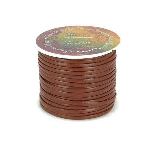 Lacet cuir pigmenté plat - plat,