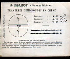 NEVERS (58) SAWMILL / RAILWAY SLEEPERS "J. BERNOT" Order in 1894