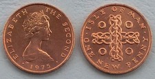 Île De Man 1 New Penny Pièce