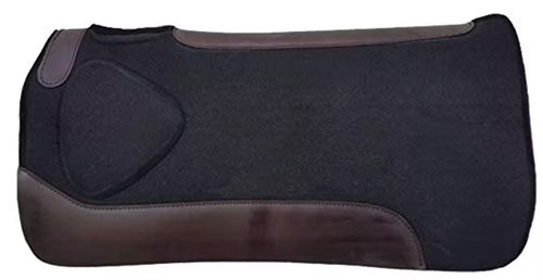 Black western saddle - pad, w/
