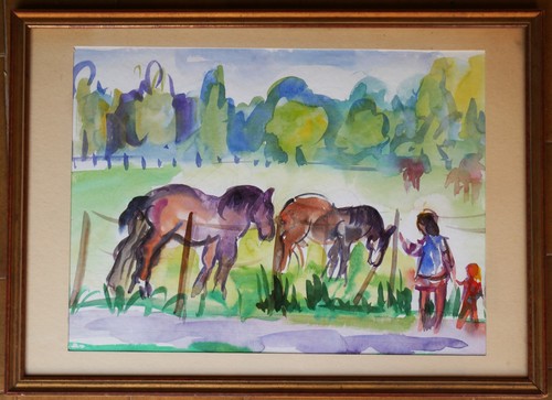 Tableau aquarelle gérard - aquarelle,