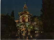 Paris, Le Palais Lumineux, effet de nuit PZ vintage photochromie,  photochromi