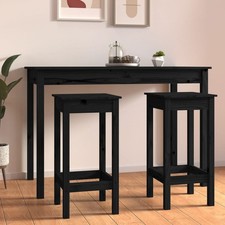 2x Chaises de Bar Noir