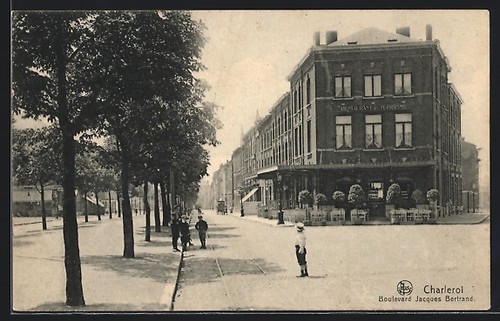 Cpa charleroi boulevard - charleroi,,