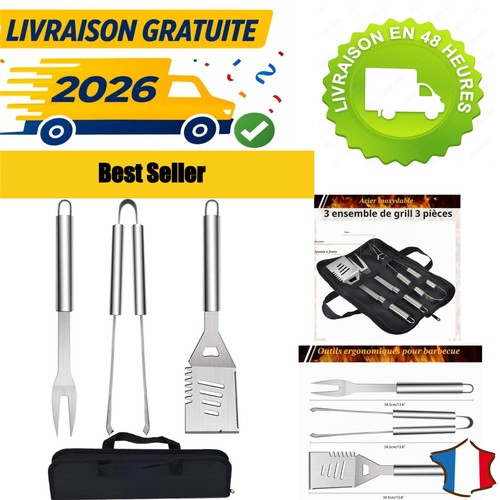 Kit ustensiles barbecue - , 3