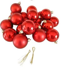 22 boules rouge brillante et