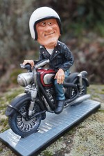 841.3036 FIGURINE METIER CARICATURE MOTARD MOTO DE CIRCUIT HARLEY  DUCATI BMW ..