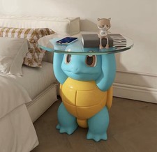 Table D’appoint Design Pokémon Carapuce (Squirtle)-Plateau En Verre Deco Gaming