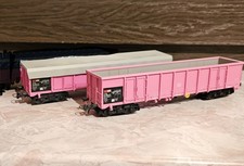 Lot De 2 Wagons Tombereaux Rose Ho 1/87 Sbb Cff Ffs Sachsenmodelle Roco Jouef