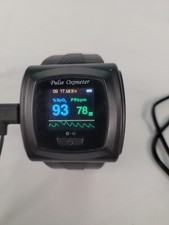 CONTEC CMS50F Wrist Pulse Oximeter Black – Used w/ Adapter & Finger Cot