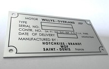 Plaque constructeur JEEP